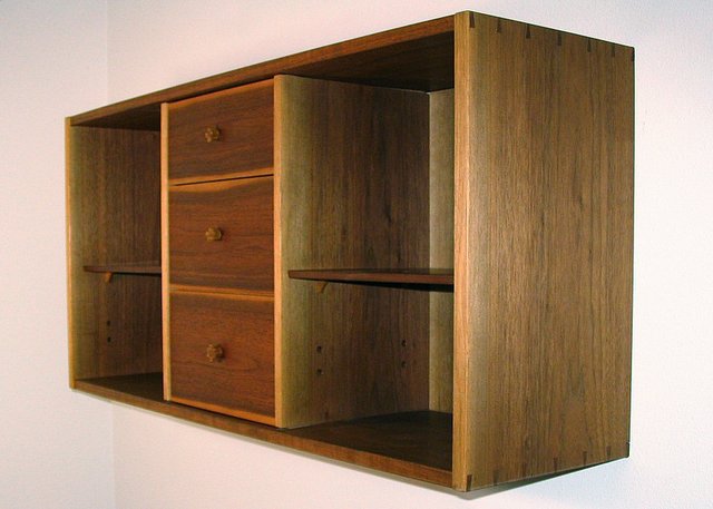 Walnut Cabinet with Flower Pulls Album